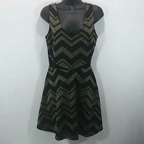 Bebop dress women's size medium black gold - Picture 3 of 6